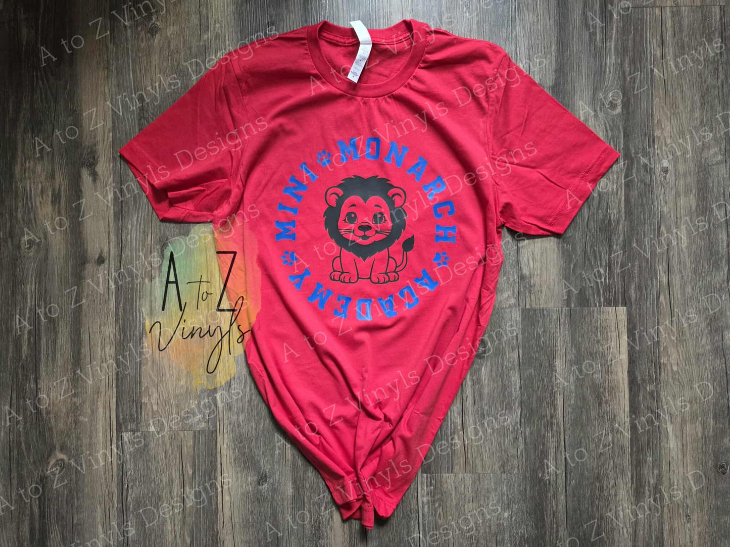 Adult Unisex Red tee- Mini Monarch Academy 1