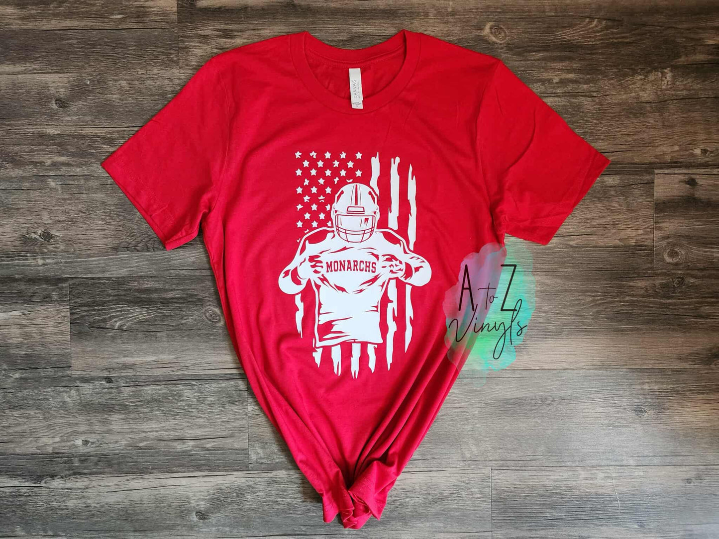 Adult Unisex red- Monarchs football flag