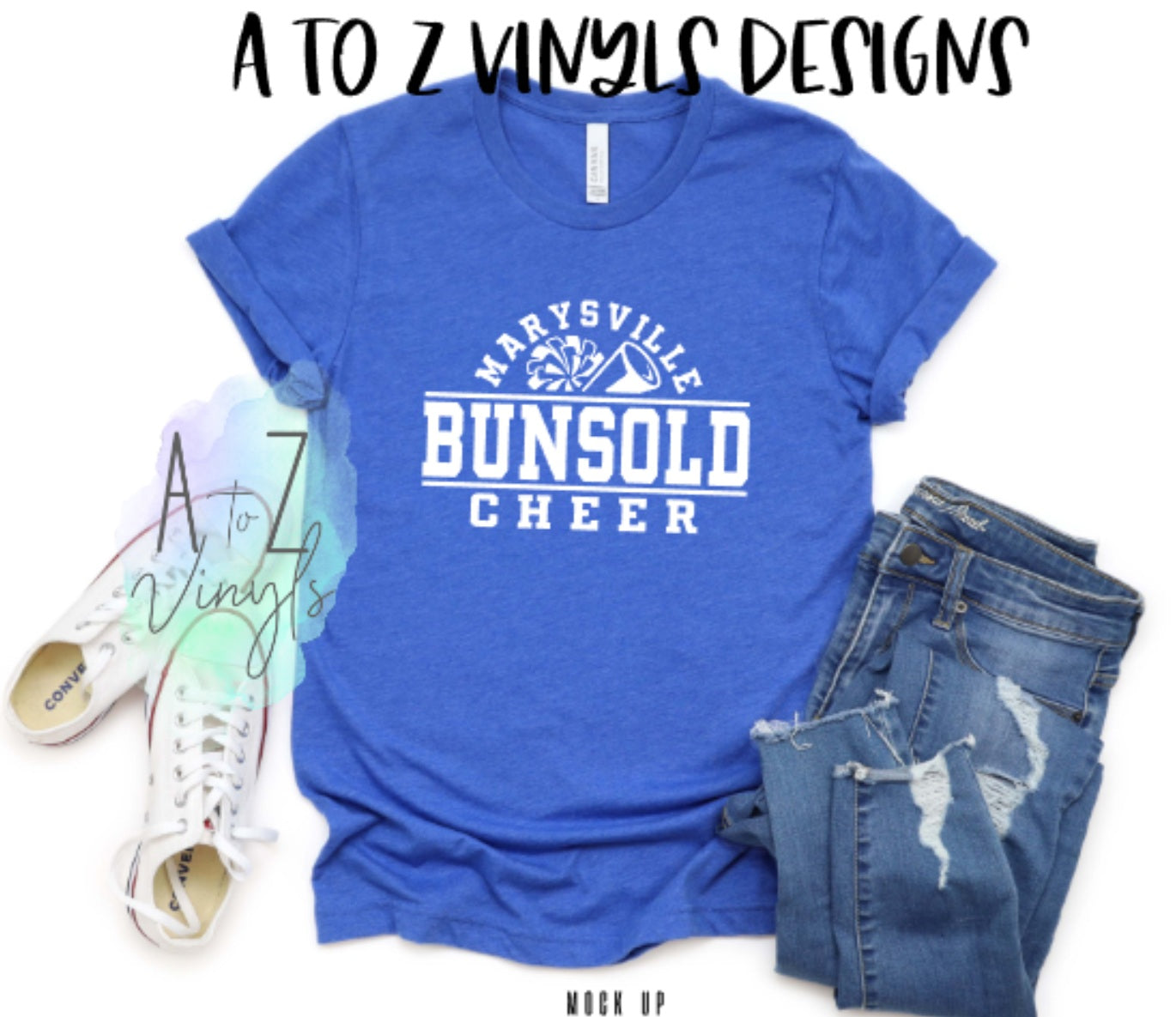 Adult Unisex Htr Royal- Marysville Bunsold Cheer