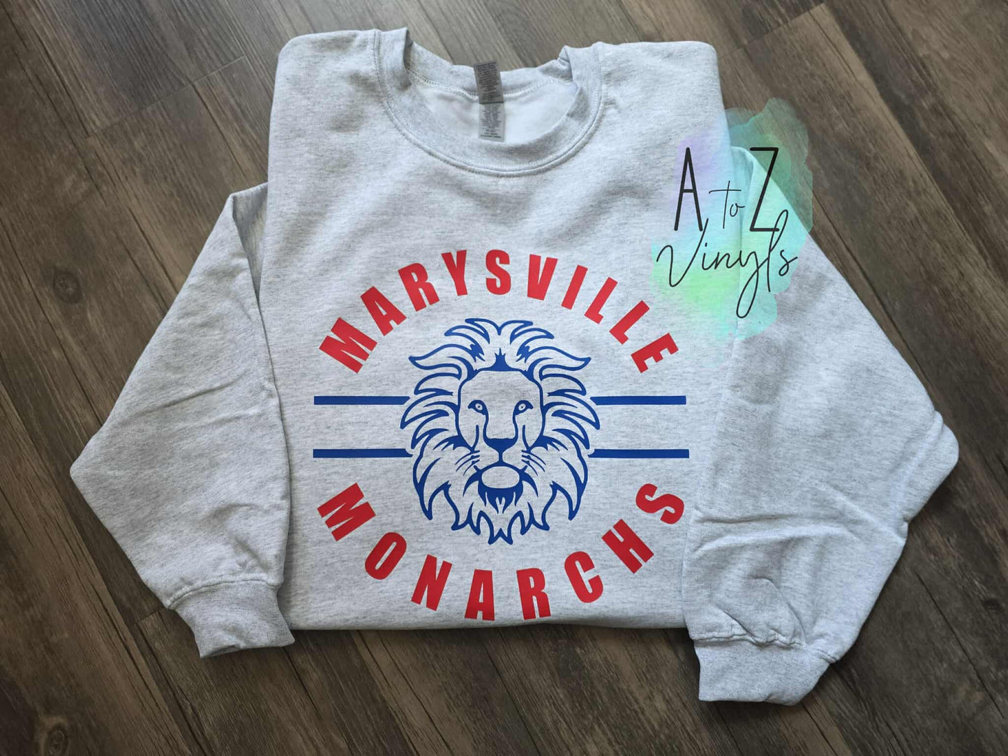Adult Light grey Sweatshirt- Marysville Monarchs