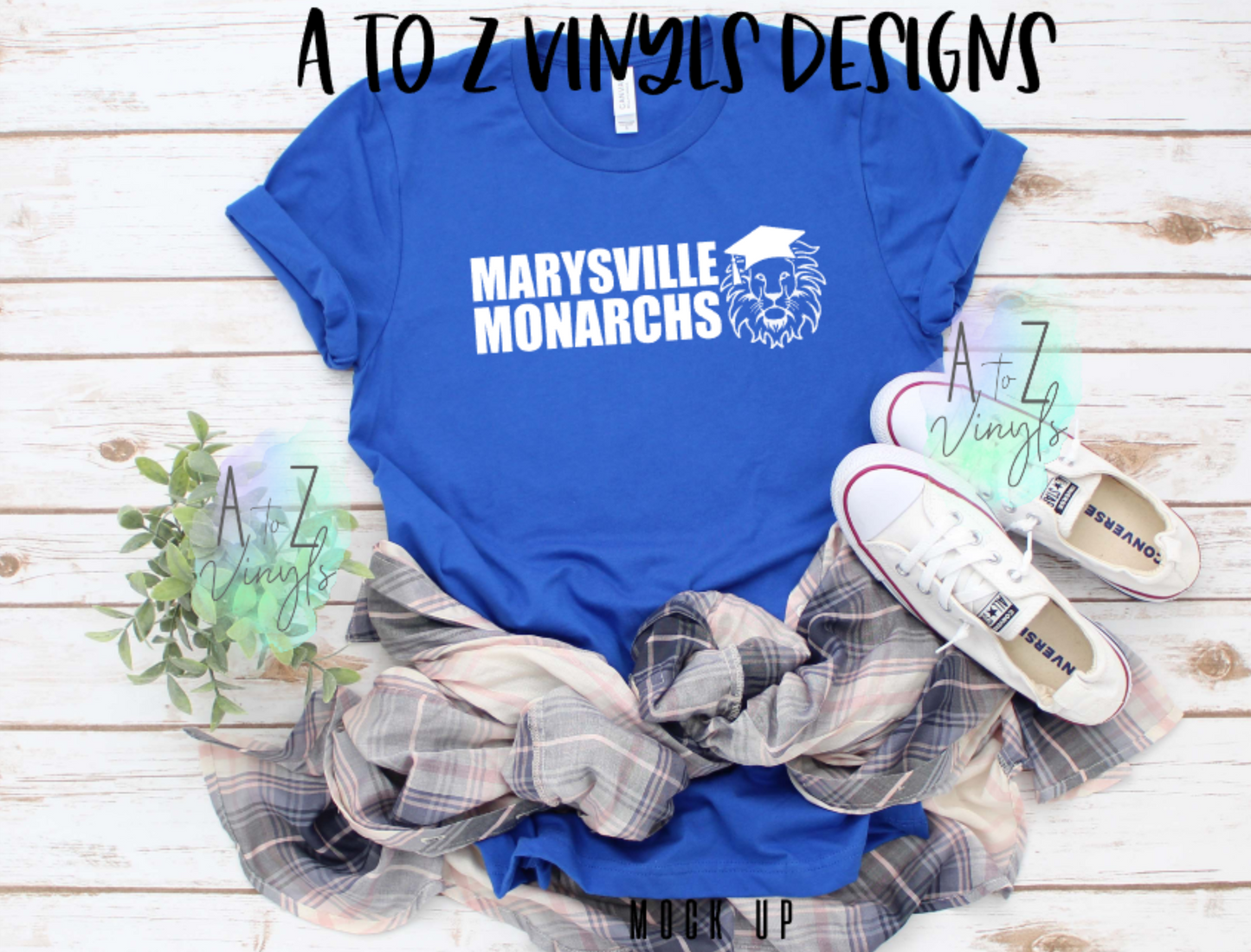 Adult Unisex Royal- Marysville Monarchs senior Grad