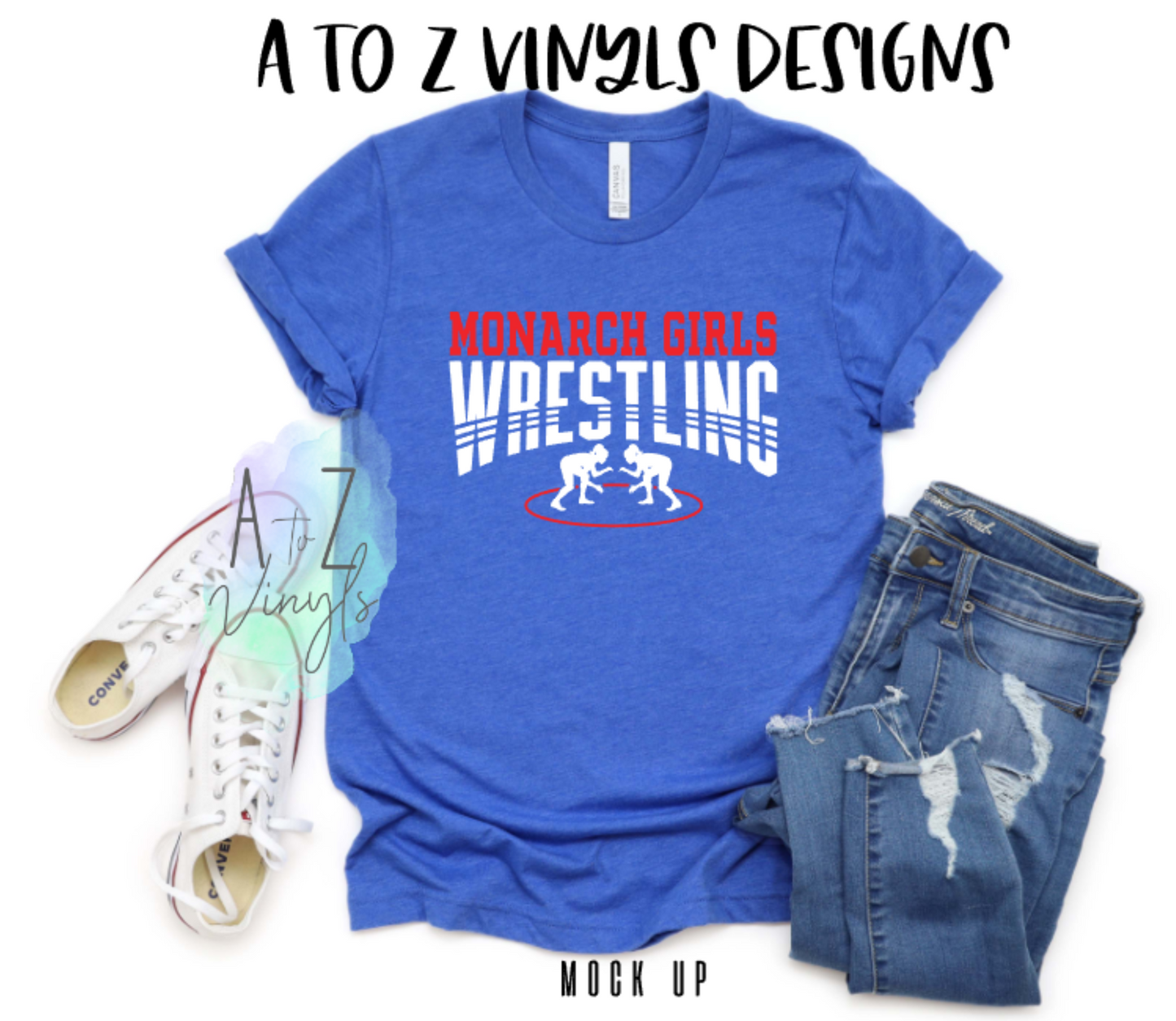 Adult Unisex Heather royal- Monarch Girls Wrestling