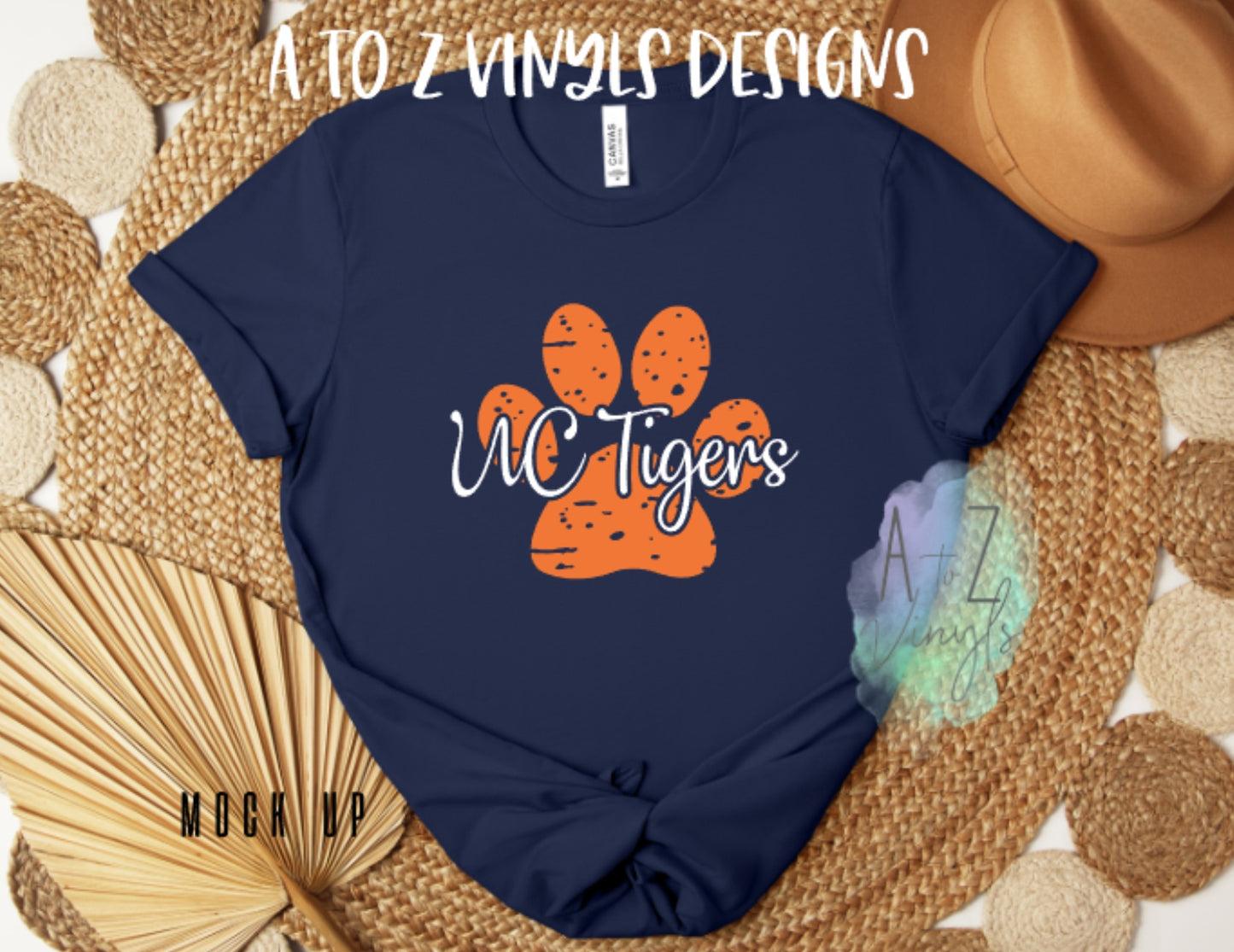 Adult Unisex - UC Tigers distressed Paw