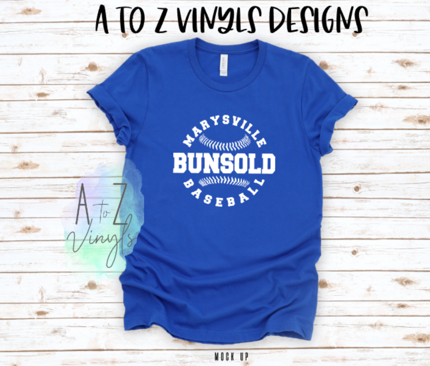 Adult Unisex Royal- Marysville Bunsold Baseball