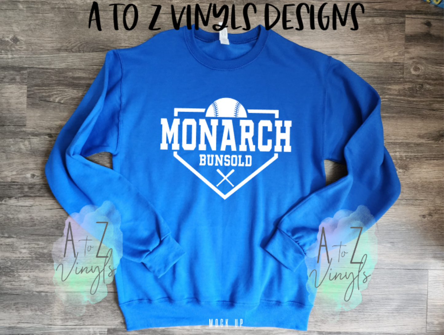 Adult Royal Sweatshirt- Monarch Bunsold Baseball