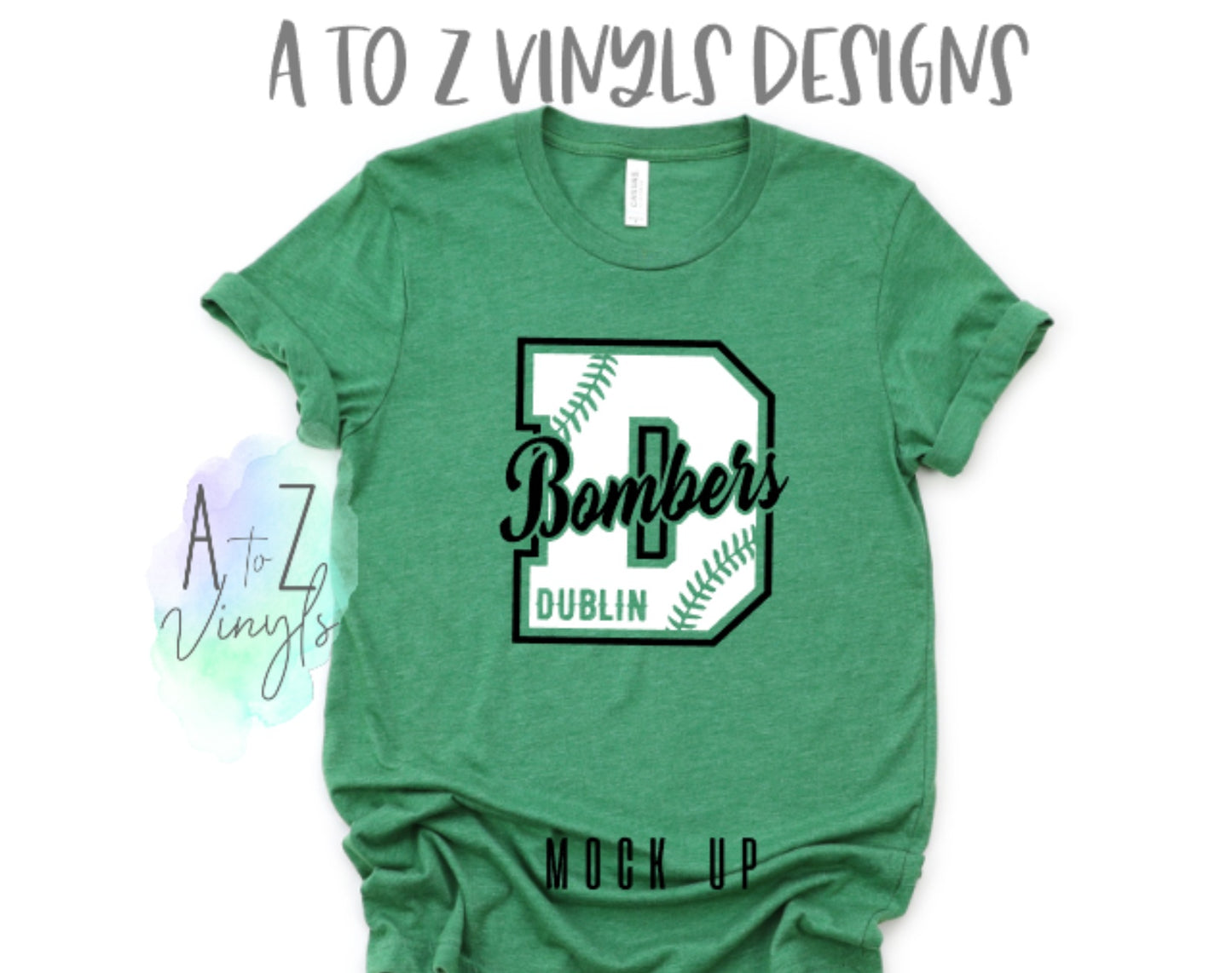 Adult Unisex Heather Green- Dublin Bombers baseball