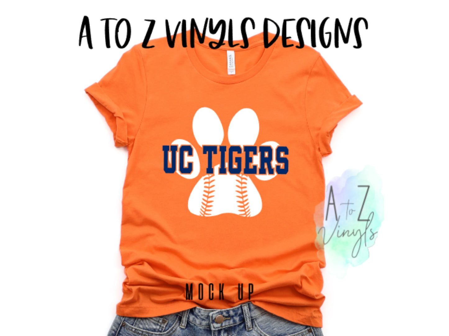 Adult Unisex Orange - UC tigers baseball Paw