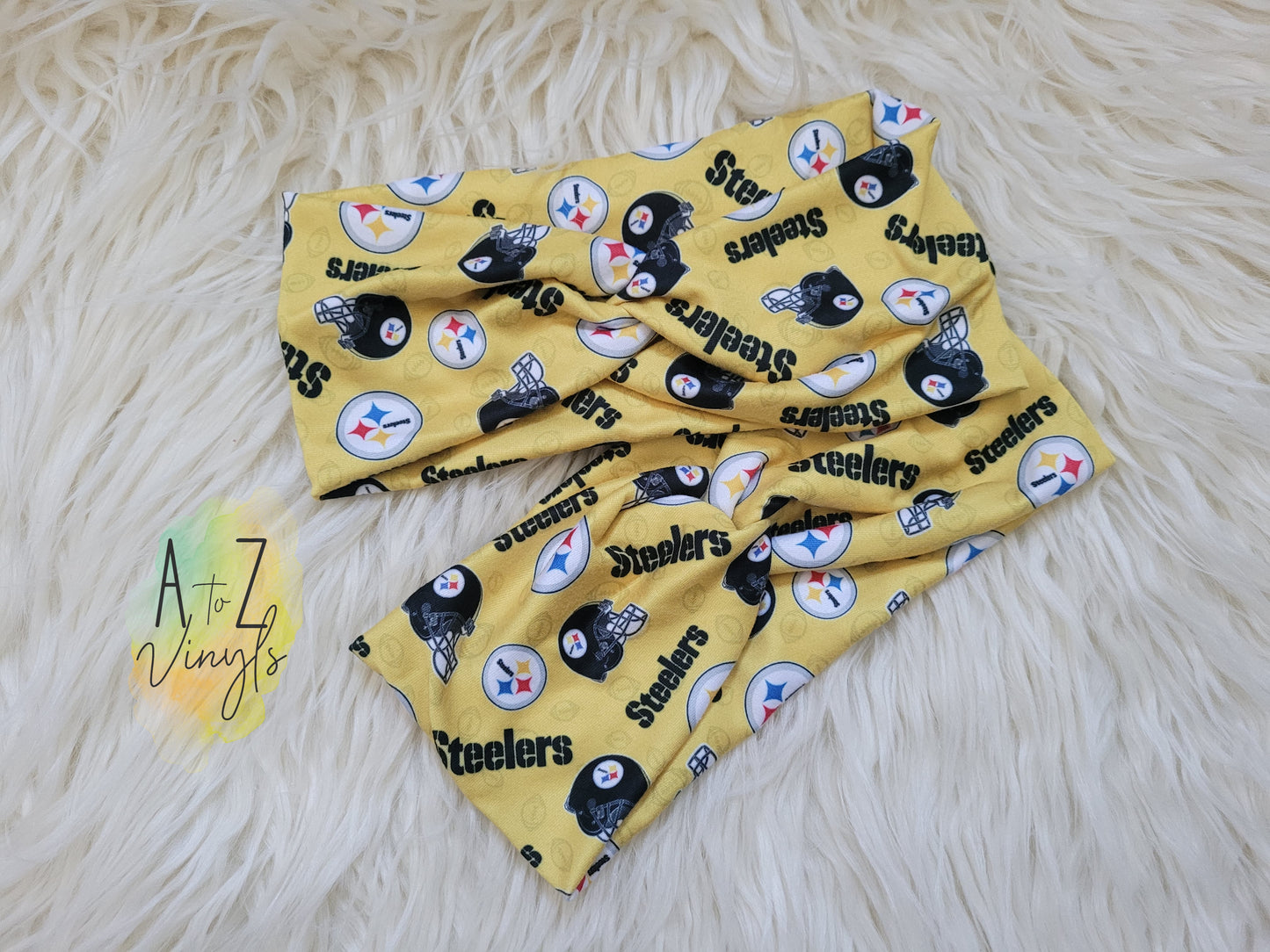Adult Topknot Headbands- steelers