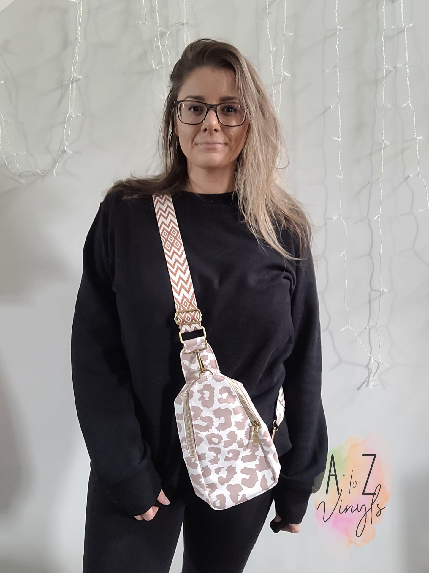 Sling bag- Mauve leopard