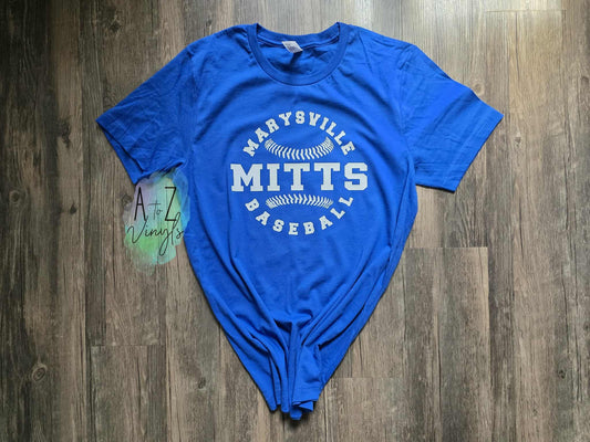 Adult Unisex Royal- Marysville Mitts Baseball