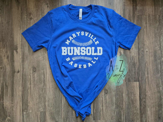 Adult Unisex Royal- Marysville Bunsold Baseball
