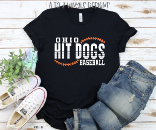 Adult Unisex Black - Ohio Hit Dogs softball/baseball