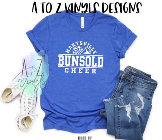 Adult Unisex Htr Royal- Marysville Bunsold Cheer