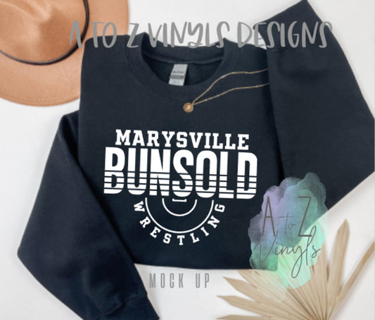Adult Unisex Sweatshirt- Marysville Bunsold Wrestling