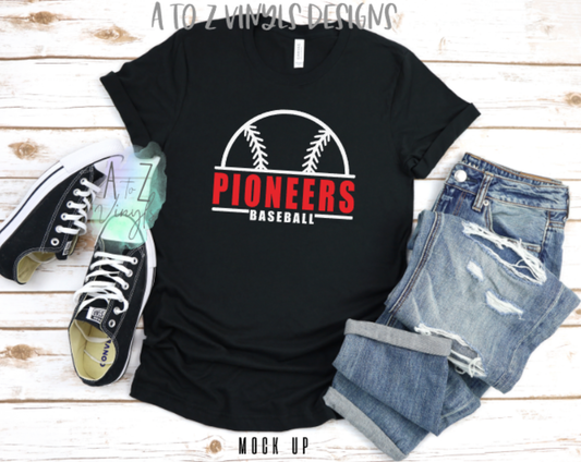 Adult Unisex Black - Pioneers Baseball