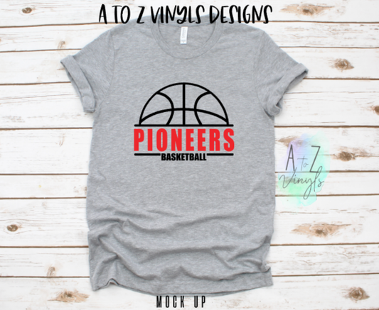 Adult Unisex Light Grey - Pioneers Basketball