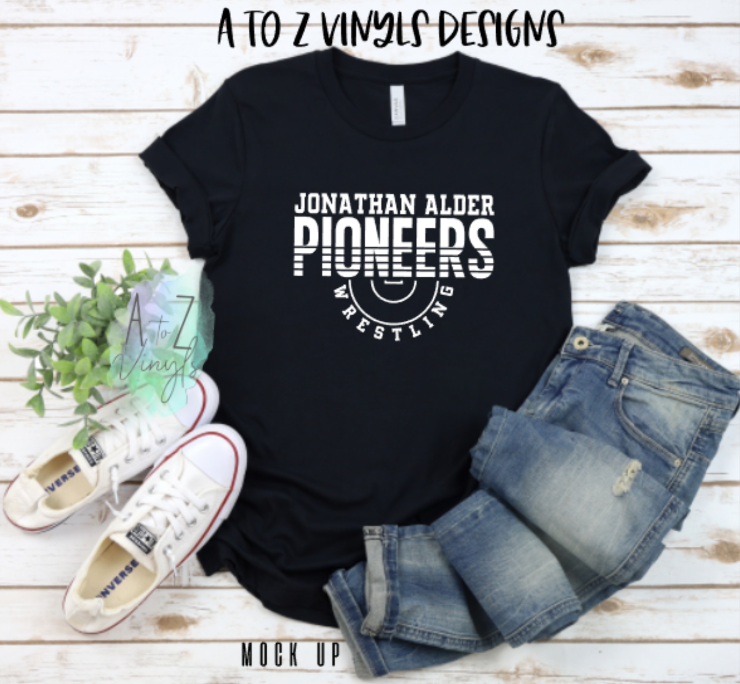 Adult Unisex Black - Jonathan Alder Pioneers Wrestling