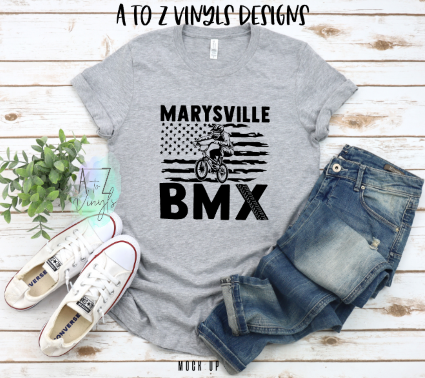 Adult Unisex light grey- Marysville BMX Flag