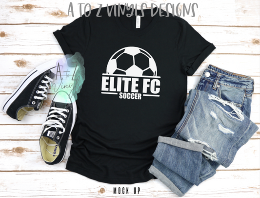 Adult Unisex Black- Elite FC soccer