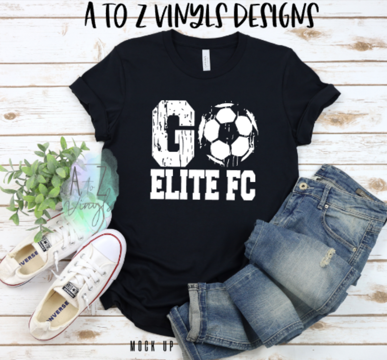 Adult Unisex Black - Distressed Go Elite FC