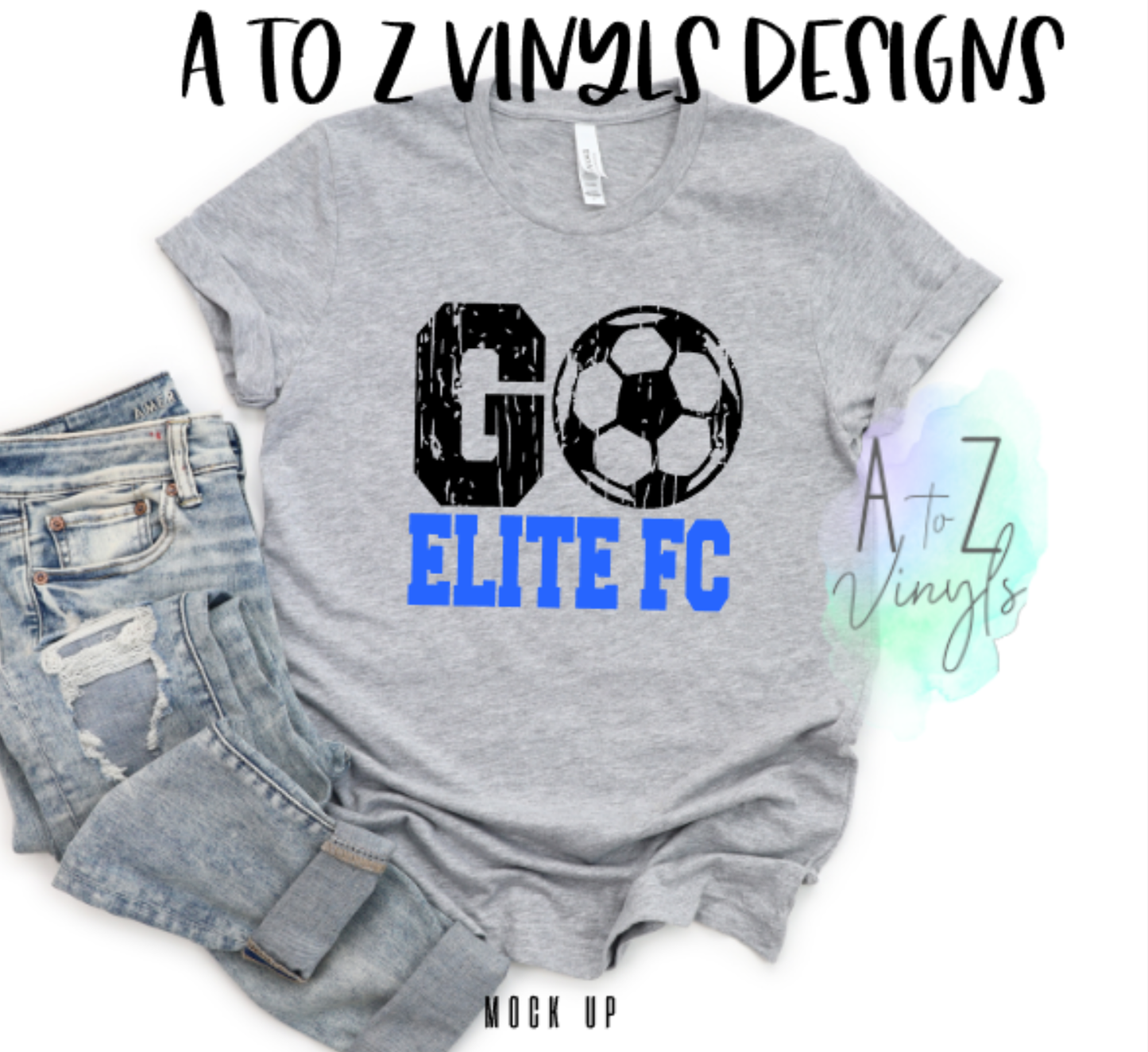 Adult Unisex Light grey tee- Go Elite FC