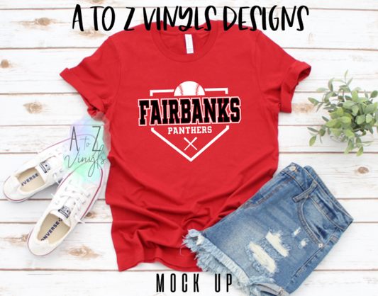 Adult Unisex Red- Fairbanks Panthers Baseball