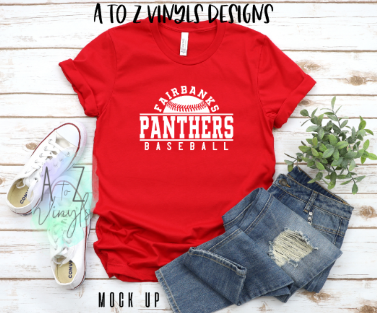 Adult Unisex Red- Fairbanks Panthers Baseball