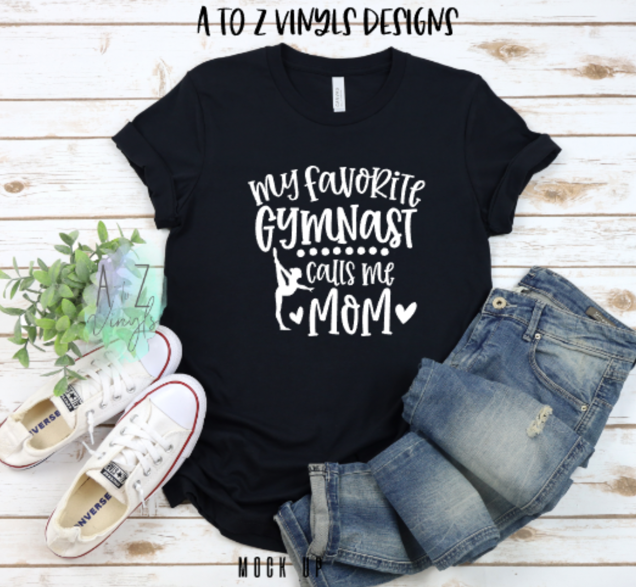 Adult Unisex black- My Favorite Gymnast calls me Mom