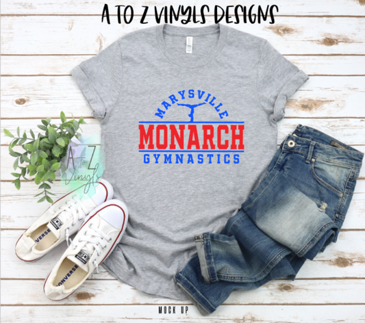 Adult Unisex Light grey- Marysville Monarch Gymnastics