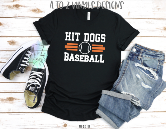 Adult Unisex Black- Hit Dogs Baseball