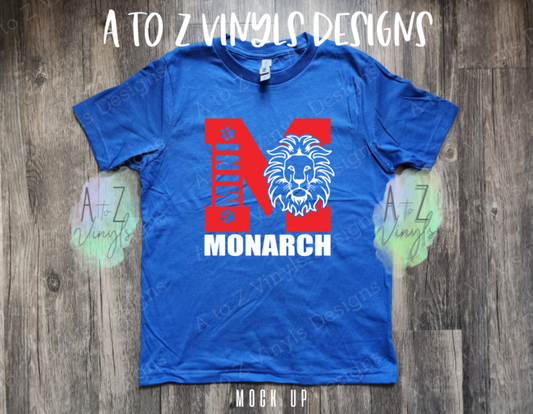 Youth Royal blue- Mini Monarch Big M Lion