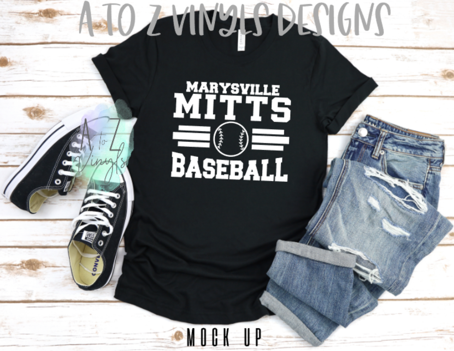 Adult Unisex Black- Marysville Mitts Baseball