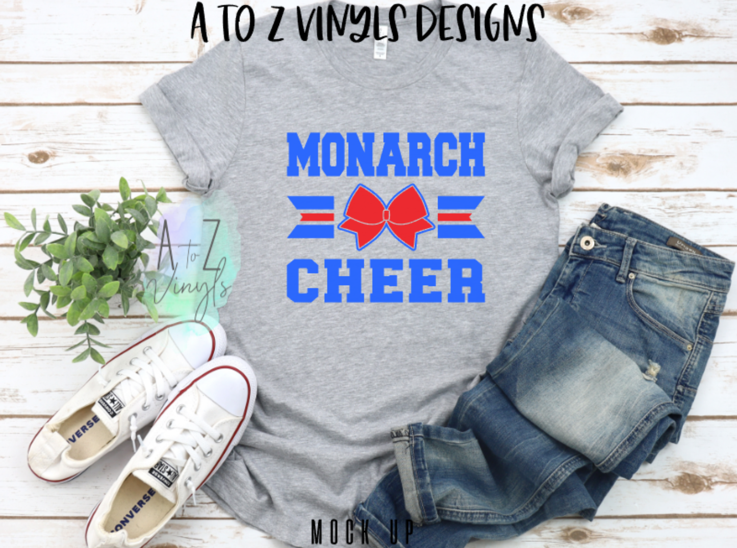 Adult Unisex light grey- Monarch Cheer