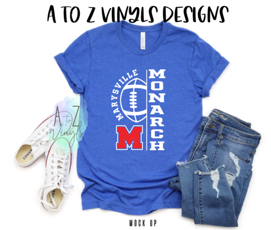 Adult Unisex heather Royal-Marysville Monarch football