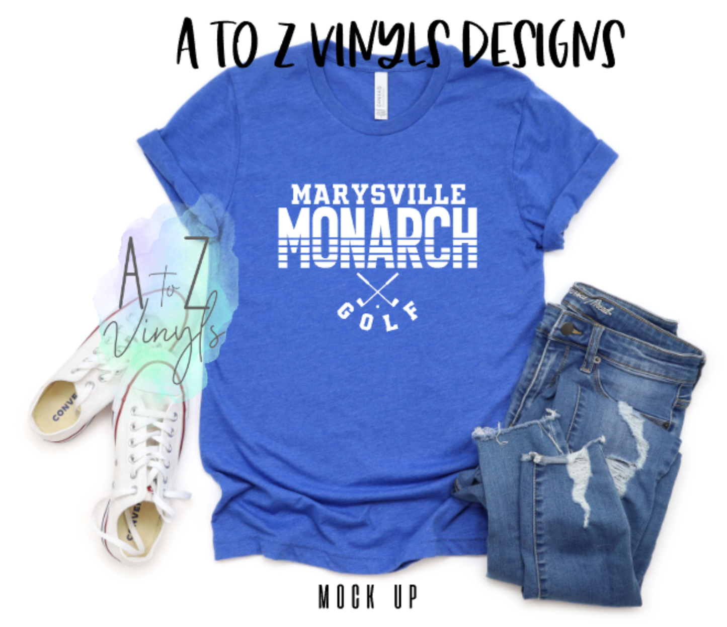 Adult Unisex Heather royal-  Marysville Monarch Golf