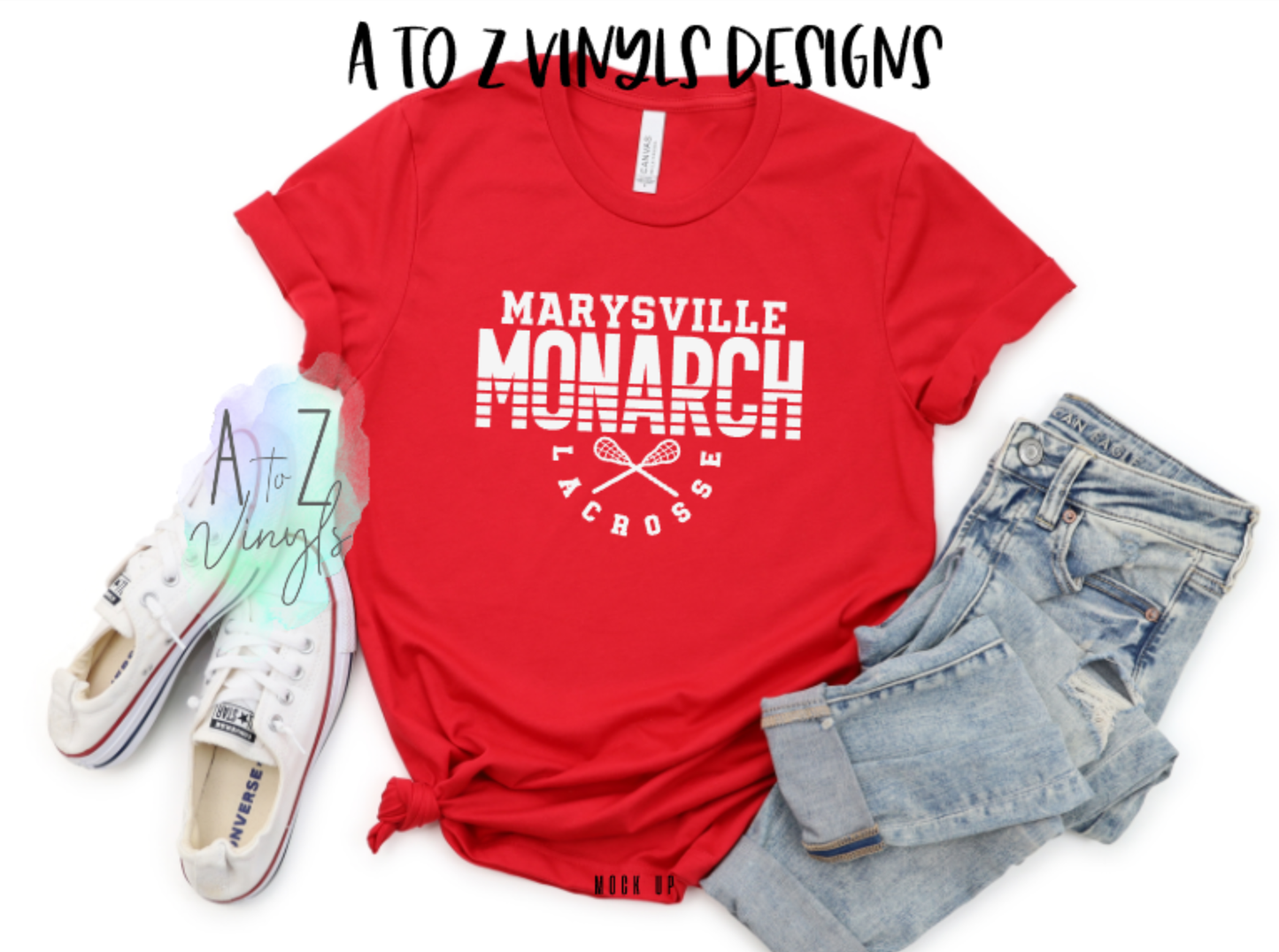 Adult Unisex Red- Marysville Monarch Lacrosse