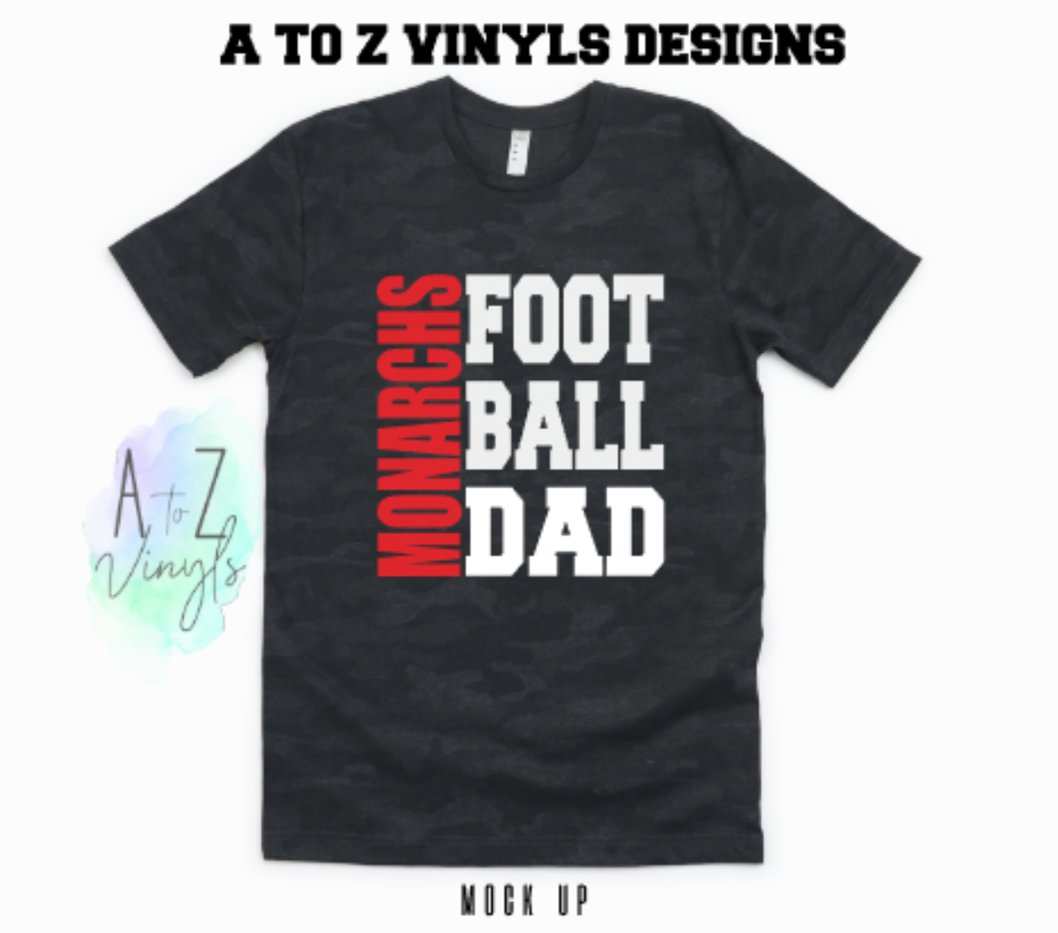 Adult Black Camo Monarchs Football Dad