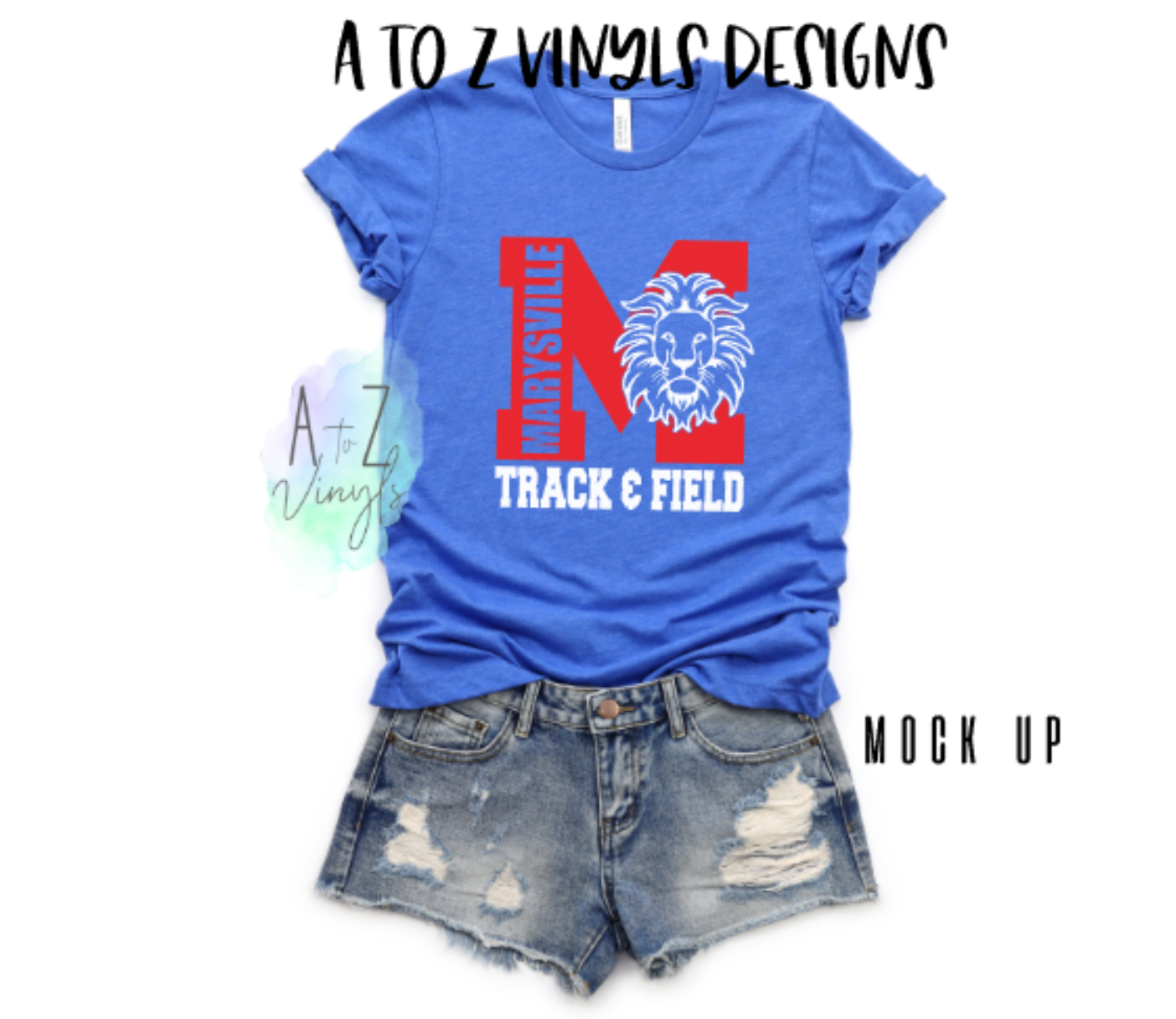 Adult Unisex heather royal- Marysville track & Field