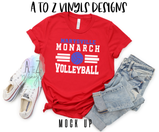 Adult Unisex Red- Marysville Monarch Volleyball