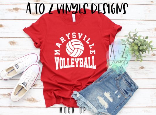 Adult Unisex Red- Marysville Volleyball