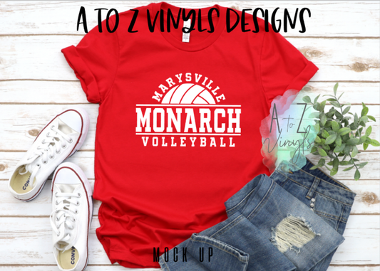 Adult Unisex Red- Marysville Monarch Volleyball