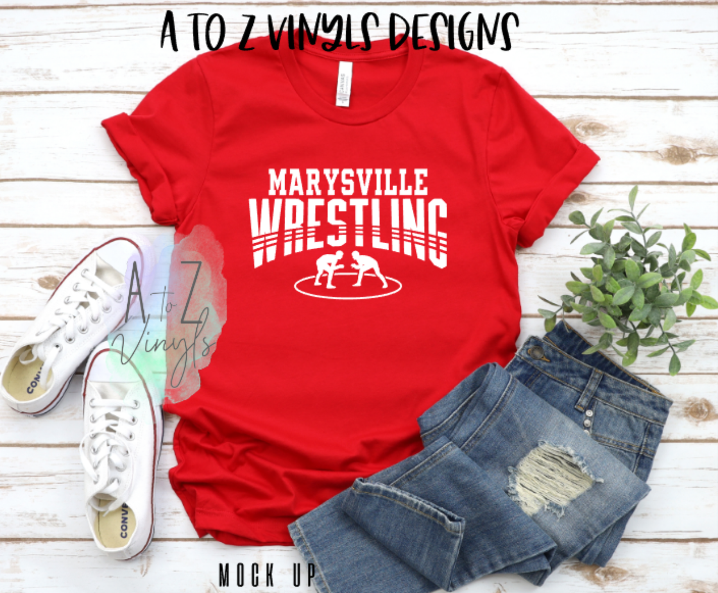 Adult Unisex Red- Marysville Wrestling boys