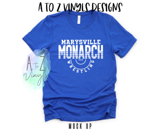 Adult Unisex Royal blue- Marysville Monarch Wrestling