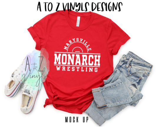 Adult Unisex Red- Marysville Monarch Wrestling