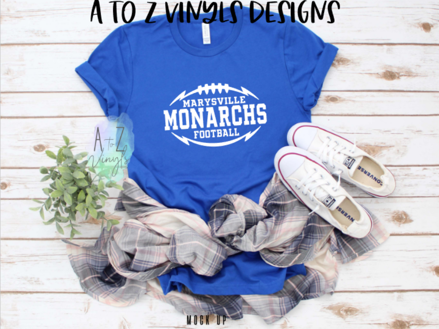 Adult Unisex royal blue- Marysville Monarch football