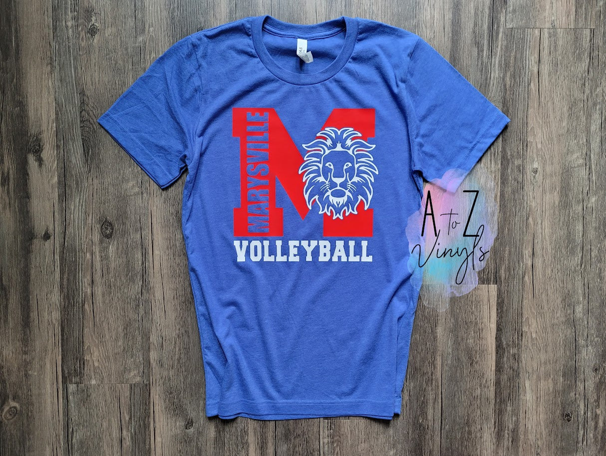 Adult Unisex heather royal - Marysville Volleyball