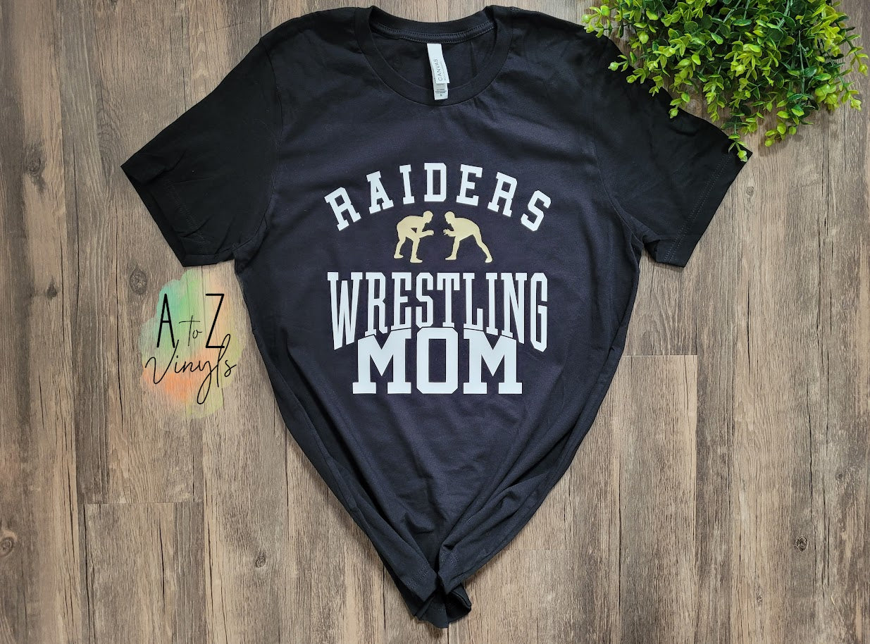 Adult Unisex Black- Raiders Wrestling mom