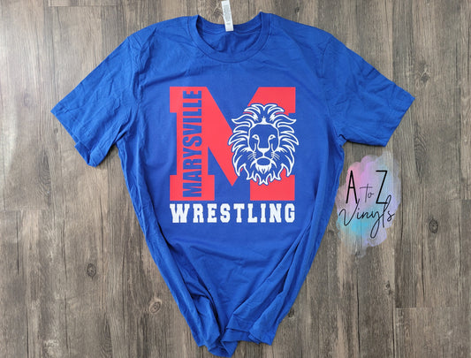 Adult Unisex Royal -Marysville Wrestling M lion