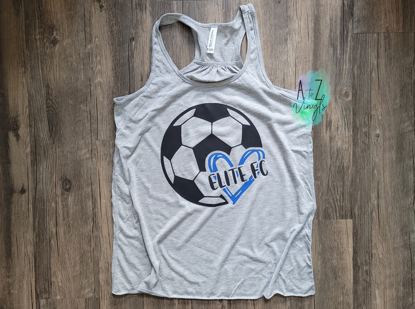 Adult Tank Light grey- Elite FC soccer heart