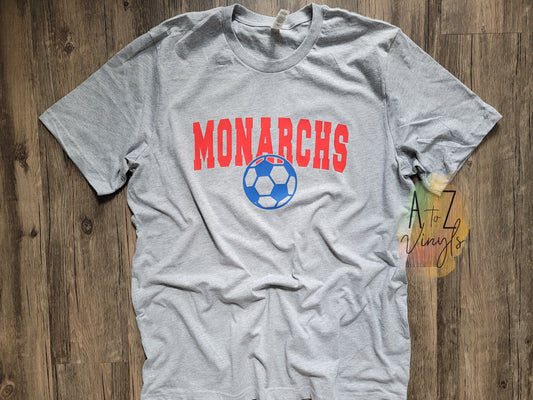 Adult Unisex light grey- Monarchs soccer ball